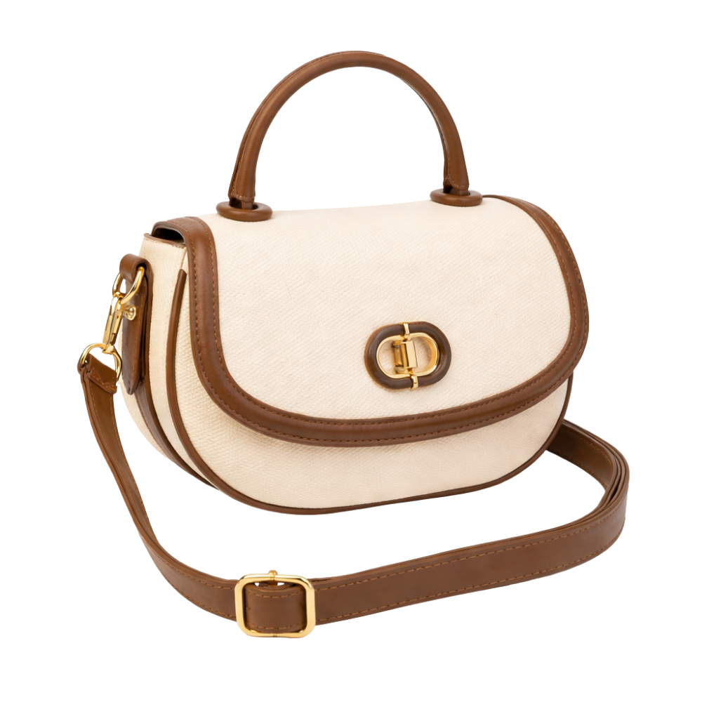 brown saddle handbag